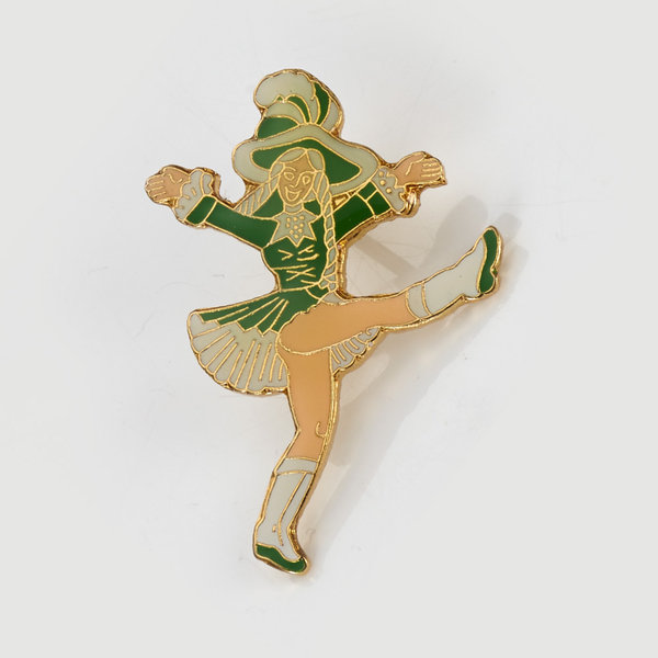 Anstecker - green dancing Mary - small